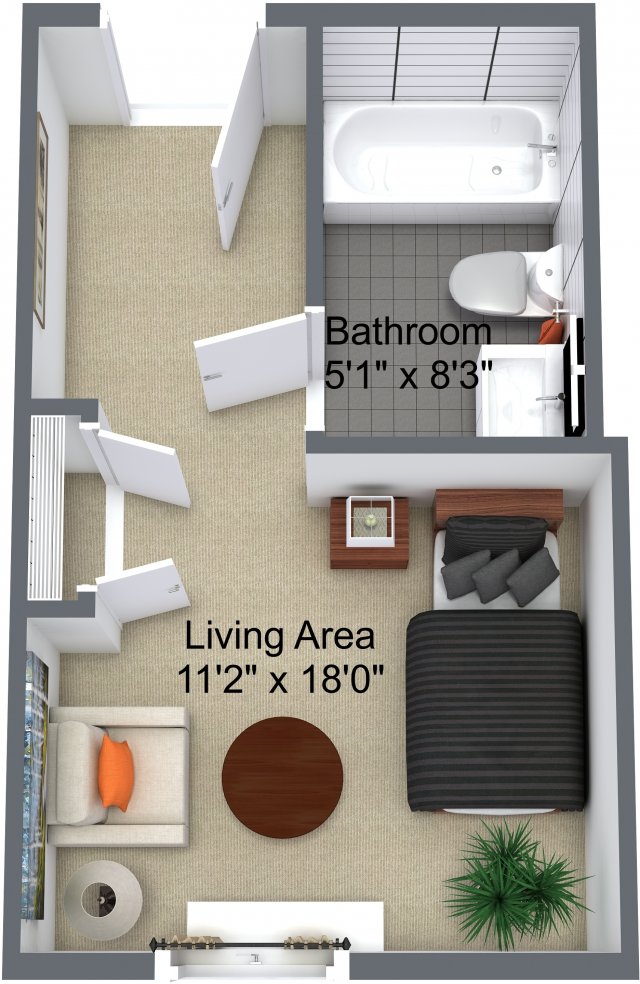 Simple Studio Plan layout